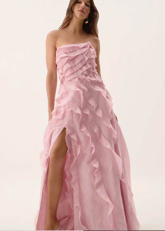 Aje Allairie Gown in Chalk Pink That Dress Hire Aje Allairie Gown in Chalk Pink That Dress Hire