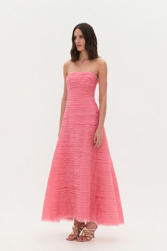 Aje Soundscape Maxi Dress in Guava Pink That Dress Hire Aje Soundscape Maxi Dress in Guava Pink That Dress Hire