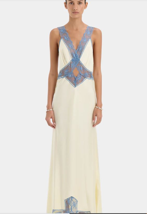 Sir Aries Cut Out Gown in Butter – That Dress Hire Sir Aries Cut Out Gown in Butter – That Dress Hire