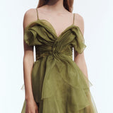 Aje Vionette Gown in Avocado
