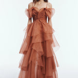 Aje Vionette Gown in Rust