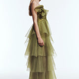 Aje Vionette Gown in Avocado