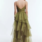 Aje Vionette Gown in Avocado