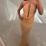 Bec and Bridge Celia Keyhole Maxi Dress in Sherbert