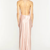 Manning Cartell High Gloss Backless Racer Gown in Rosewater