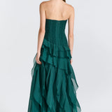 Aje Canyon Gown in Green Petrol
