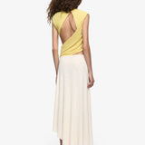 Bec and Bridge Conni Midi Dress in Citron and Buttercream