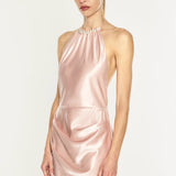 Manning Cartell High Gloss Backless Racer Gown in Rosewater