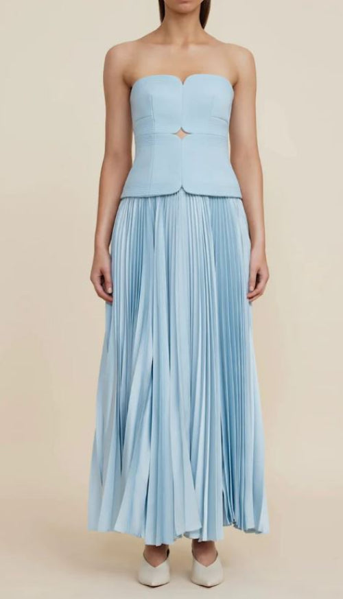 Acler Avonlea Midi Dress in Blue Close Up