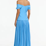 Acler Haileypark Maxi Dress in Alt Blue Back View