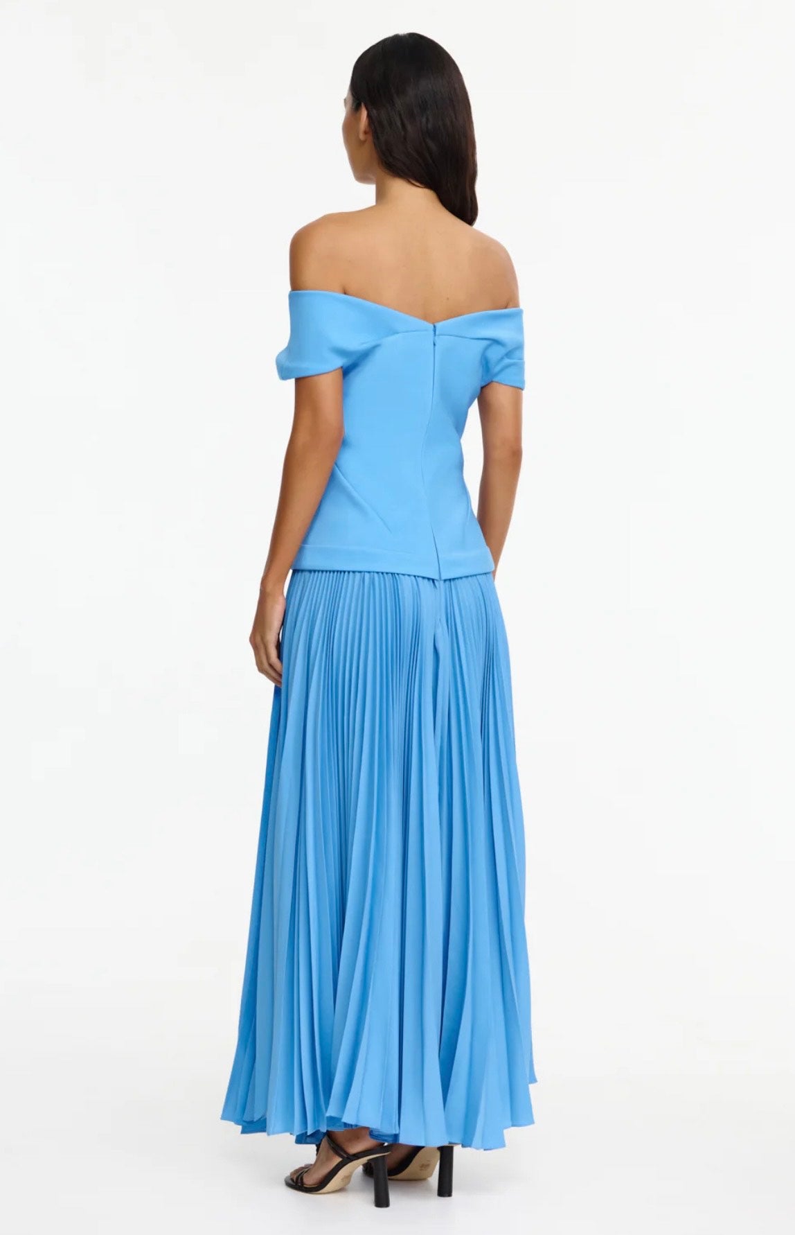 Acler Haileypark Maxi Dress in Alt Blue Back View