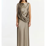 Acler Yalumla Maxi Dress in Walnut Front View