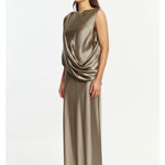 Acler Yalumla Maxi Dress in Walnut Front Side View