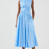 Aje Agatha Knot Waist Midi Dress