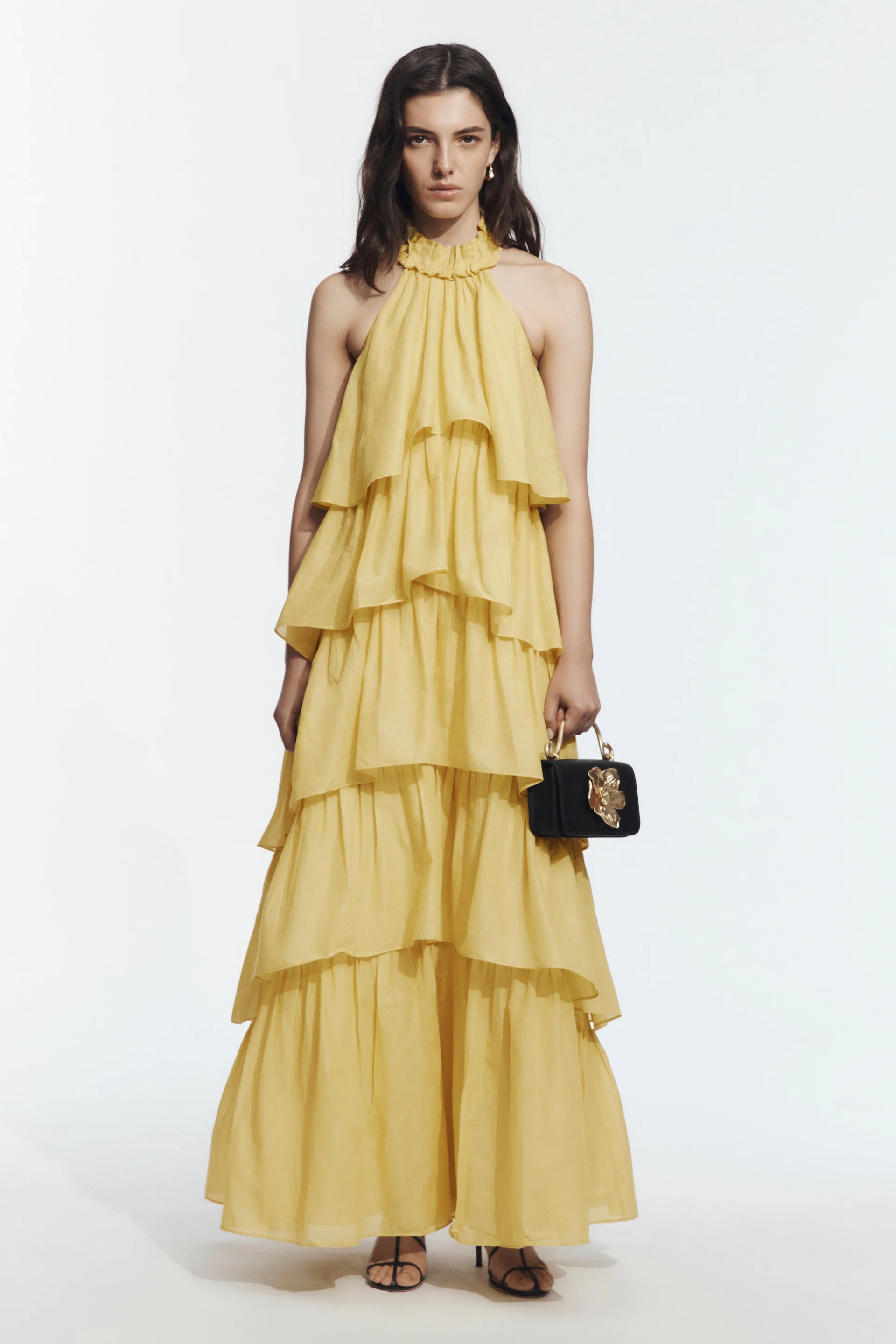 Aje Antonella Gown in Zest Front View