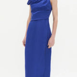 Aje Bridgette Midi Dress in Bright Cobalt