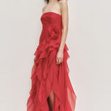 Aje Canyon Gown in Scarlet Red