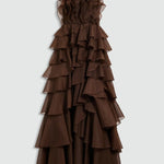 Aje Cleo Gown in Carob Unmodelled
