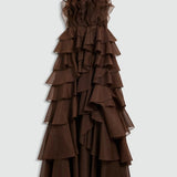 Aje Cleo Gown in Carob Unmodelled
