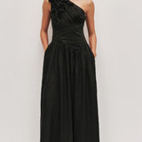Aje Demi Midi Dress in Black