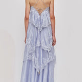 Aje Ophelia Lace Gown in French Blue