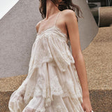 Aje Ophelia Lace Mini in Pastel Yellow