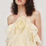 Aje Pandorea Layered Maxi Dress in Butter