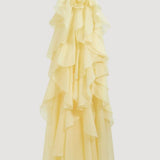 Aje Pandorea Layered Maxi Dress in Butter