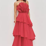 Aje Selestia Gown in Scarlet Red
