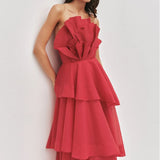 Aje Selestia Gown in Scarlet Red