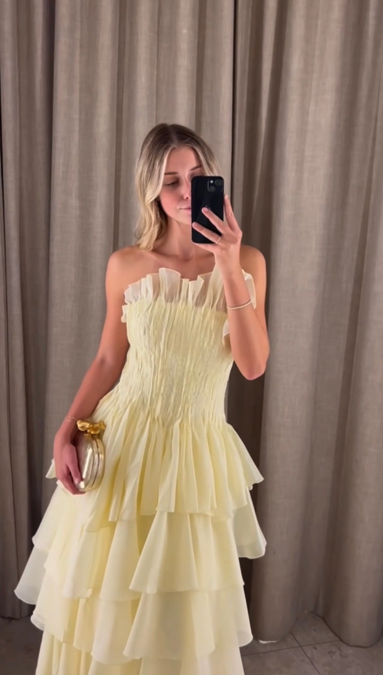 Aje Sonnet Gown in Butter