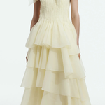 Aje Sonnet Gown in Butter Front View