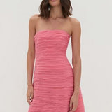 Aje Soundscape Maxi Dress in Guava Pink