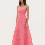 Aje Soundscape Maxi Dress in Guava Pink