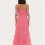 Aje Soundscape Maxi Dress in Guava Pink