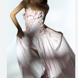 Aje Splendour Flower Gown in Pastel Pink