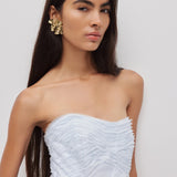 Aje Wave Gown in Pastel Blue Closer Up