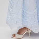 Aje Wave Gown in Pastel Blue Hem View