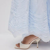 Aje Wave Gown in Pastel Blue Hem View