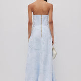 Aje Wave Gown in Pastel Blue Back View
