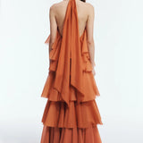 Aje Sorela Gown in Spiced Orange