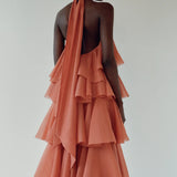 Aje Sorela Gown in Spiced Orange