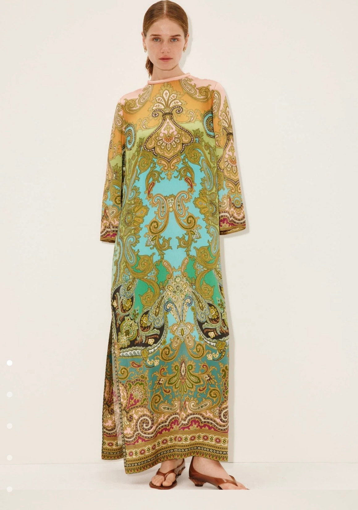 Alemais Clemenza Silk Midi Dress Front View