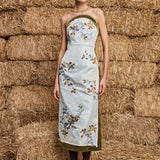 Alemais Odessa Embroidered Midi Dress