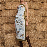 Alemais Odessa Embroidered Midi Dress