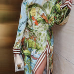 Alemais Toucan Tango Silk Midi Dress Close Up