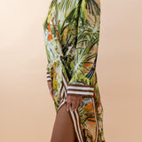 Alemais Toucan Tango Silk Midi Dress Side View Close Up