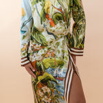 Alemais Toucan Tango Silk Midi Dress Close Up