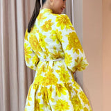 Alemais Sonny Mini Dress in Lemon