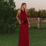 Ance Gria Adele Gown in Wine